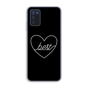 CaseCompany Best heart black: Samsung Galaxy A03s Transparant Hoesje