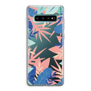 CaseCompany Tropisch: Samsung Galaxy S10 Plus Transparant Hoesje
