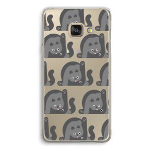 CaseCompany Cats: Samsung A3 (2017) Transparant Hoesje