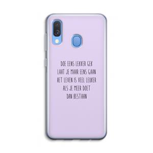 CaseCompany Gek: Samsung Galaxy A40 Transparant Hoesje