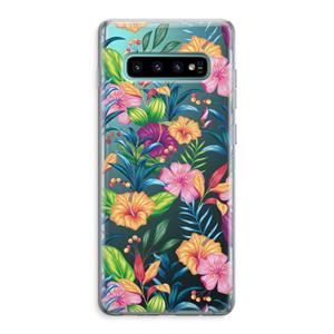 CaseCompany Tropisch 2: Samsung Galaxy S10 Plus Transparant Hoesje