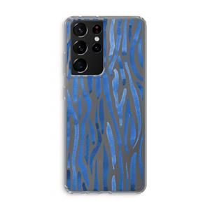 CaseCompany Blauwe nerven: Samsung Galaxy S21 Ultra Transparant Hoesje