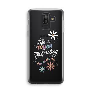 CaseCompany Tough Life: Samsung Galaxy J8 (2018) Transparant Hoesje