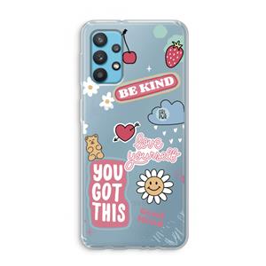CaseCompany Positivity: Samsung Galaxy A32 4G Transparant Hoesje