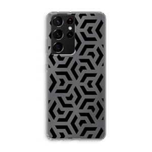 CaseCompany Crazy pattern: Samsung Galaxy S21 Ultra Transparant Hoesje