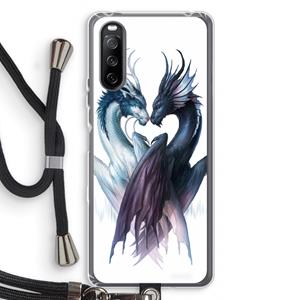 Yin Yang Dragons: Sony Sony Xperia 10 III Transparant Hoesje met koord