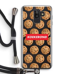 CaseCompany Koekerond: Samsung Galaxy J8 (2018) Transparant Hoesje met koord