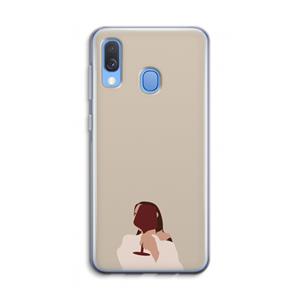 CaseCompany I drink wine: Samsung Galaxy A40 Transparant Hoesje