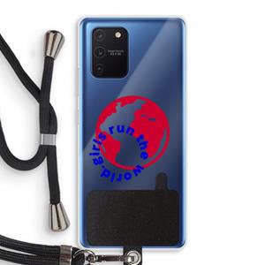 CaseCompany Run The World: Samsung Galaxy Note 10 Lite Transparant Hoesje met koord