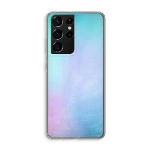 CaseCompany mist pastel: Samsung Galaxy S21 Ultra Transparant Hoesje