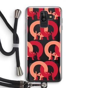 CaseCompany Dogs: Samsung Galaxy J8 (2018) Transparant Hoesje met koord