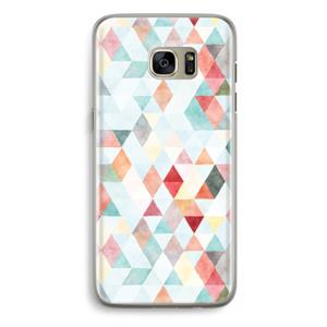 CaseCompany Gekleurde driehoekjes pastel: Samsung Galaxy S7 Edge Transparant Hoesje