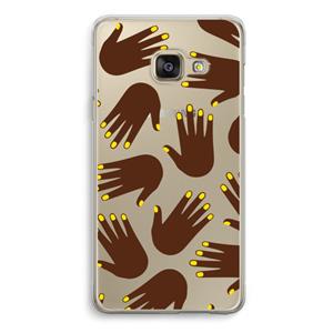 CaseCompany Hands dark: Samsung A3 (2017) Transparant Hoesje