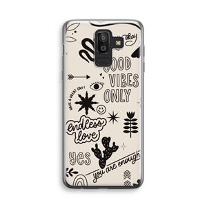 CaseCompany Good vibes: Samsung Galaxy J8 (2018) Transparant Hoesje