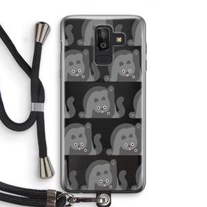 CaseCompany Cats: Samsung Galaxy J8 (2018) Transparant Hoesje met koord