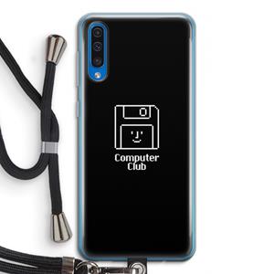 CaseCompany Hello: Samsung Galaxy A50 Transparant Hoesje met koord