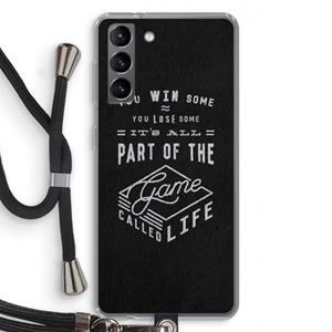 CaseCompany Life: Samsung Galaxy S21 Transparant Hoesje met koord