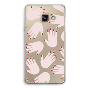 CaseCompany Hands pink: Samsung A3 (2017) Transparant Hoesje