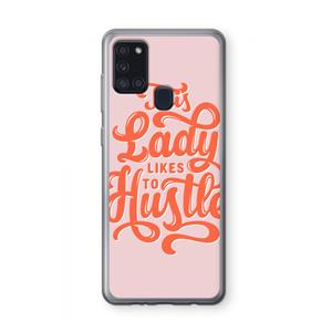 CaseCompany Hustle Lady: Samsung Galaxy A21s Transparant Hoesje