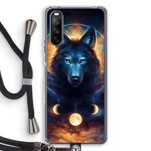 CaseCompany Wolf Dreamcatcher: Sony Sony Xperia 10 III Transparant Hoesje met koord