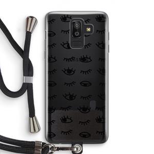 CaseCompany Eye pattern #2: Samsung Galaxy J8 (2018) Transparant Hoesje met koord