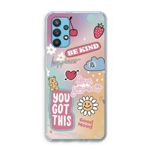 CaseCompany Positivity: Samsung Galaxy A32 4G Transparant Hoesje