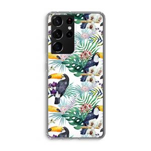 CaseCompany Tukans: Samsung Galaxy S21 Ultra Transparant Hoesje