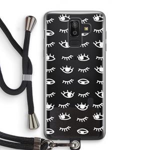 CaseCompany Eye pattern #3: Samsung Galaxy J8 (2018) Transparant Hoesje met koord