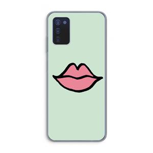 CaseCompany Kusje: Samsung Galaxy A03s Transparant Hoesje
