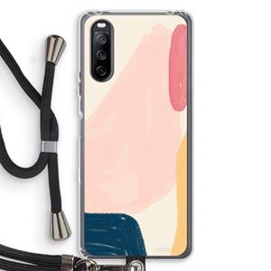 CaseCompany Saturday Flow: Sony Sony Xperia 10 III Transparant Hoesje met koord