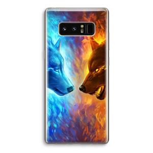 CaseCompany Fire & Ice: Samsung Galaxy Note 8 Transparant Hoesje