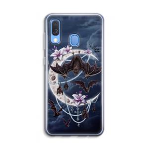 CaseCompany Vleermuizen Maan: Samsung Galaxy A40 Transparant Hoesje