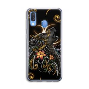 CaseCompany Huilende Wolf: Samsung Galaxy A40 Transparant Hoesje