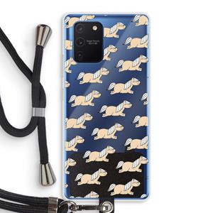 CaseCompany Ponys: Samsung Galaxy Note 10 Lite Transparant Hoesje met koord