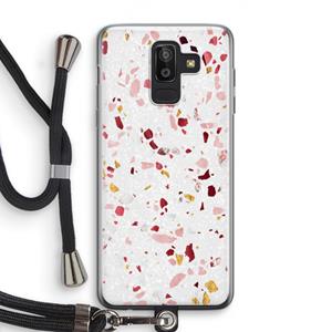CaseCompany Terrazzo N°9: Samsung Galaxy J8 (2018) Transparant Hoesje met koord