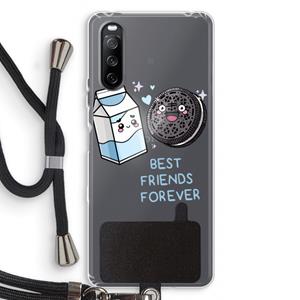 CaseCompany Best Friend Forever: Sony Sony Xperia 10 III Transparant Hoesje met koord