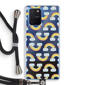 CaseCompany Regenboog: Samsung Galaxy Note 10 Lite Transparant Hoesje met koord