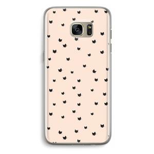 CaseCompany Kleine kattenkopjes: Samsung Galaxy S7 Edge Transparant Hoesje