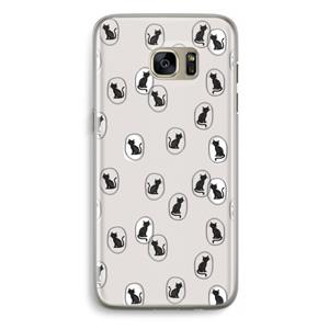 CaseCompany Miauw: Samsung Galaxy S7 Edge Transparant Hoesje