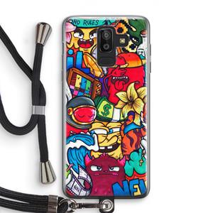 CaseCompany No Rules: Samsung Galaxy J8 (2018) Transparant Hoesje met koord