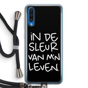 CaseCompany De Sleur: Samsung Galaxy A50 Transparant Hoesje met koord