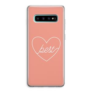 CaseCompany Best heart: Samsung Galaxy S10 Plus Transparant Hoesje
