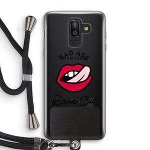 CaseCompany Badass Babes Club: Samsung Galaxy J8 (2018) Transparant Hoesje met koord