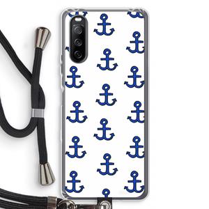 CaseCompany Ankers: Sony Sony Xperia 10 III Transparant Hoesje met koord