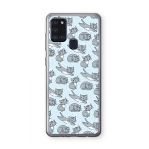 CaseCompany Poezen: Samsung Galaxy A21s Transparant Hoesje
