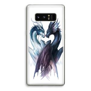 CaseCompany Yin Yang Dragons: Samsung Galaxy Note 8 Transparant Hoesje
