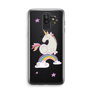 CaseCompany Regenboog eenhoorn: Samsung Galaxy J8 (2018) Transparant Hoesje