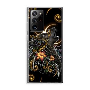 CaseCompany Huilende Wolf: Samsung Galaxy Note 20 Ultra / Note 20 Ultra 5G Transparant Hoesje