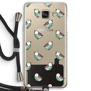 CaseCompany Vogeltjes: Samsung Galaxy A5 (2016) Transparant Hoesje met koord