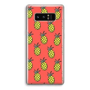 CaseCompany Ananas: Samsung Galaxy Note 8 Transparant Hoesje